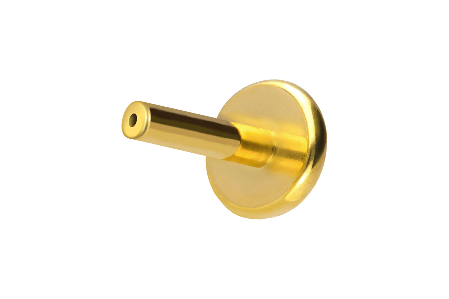 Titan Labret Piercing mit Push Fit ohne Kugel